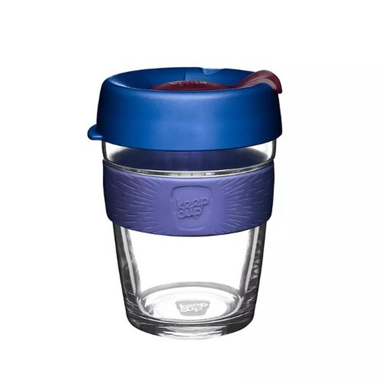 KeepCup 12oz Reusable Coffee Cup. Toughened Glass Cup & Natural