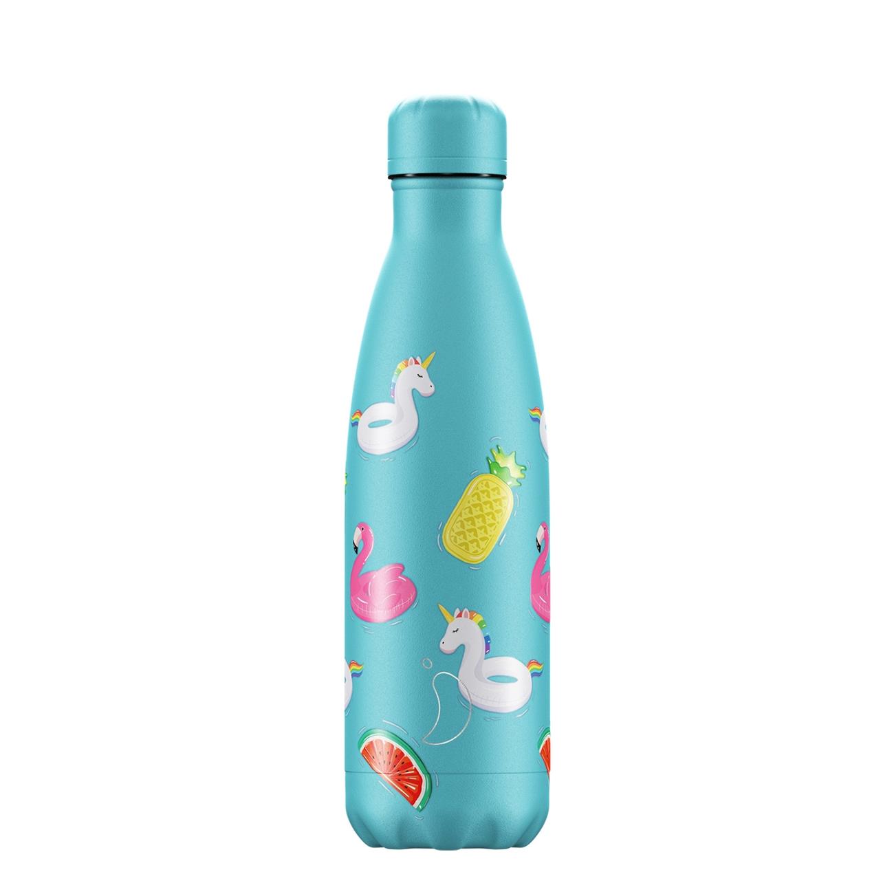 Chilly's 500ml Stainless Steel Water Bottle Pool Party Day