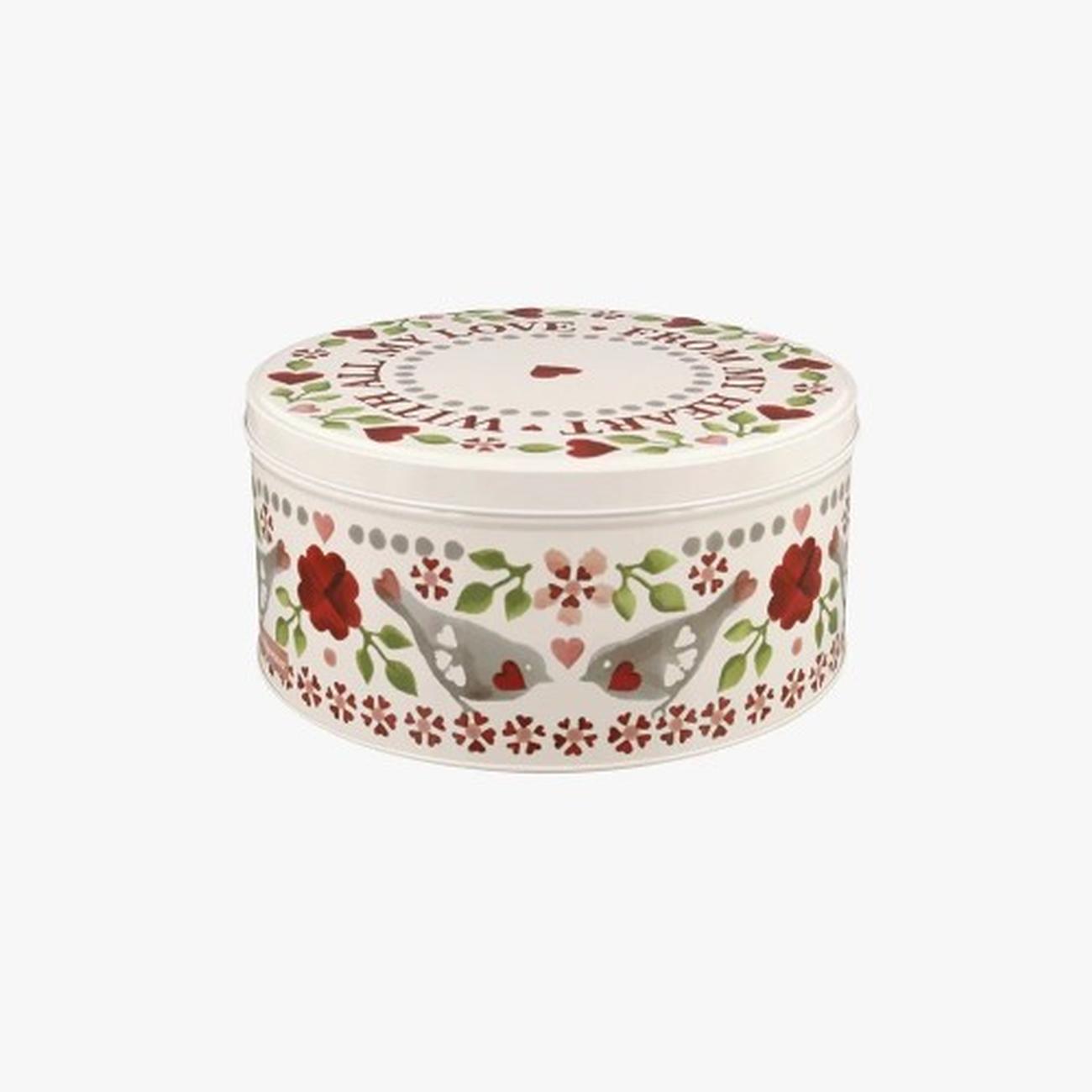 Emma Bridgewater Lovebirds Round Cake Tin Small