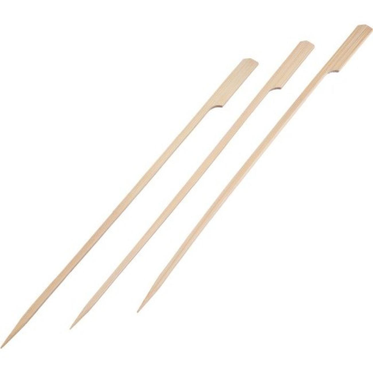 Bamboo Skewers Wooden Sticks BBQ Kebab Fruit Long Barbecue Skewer Sticks  25cm