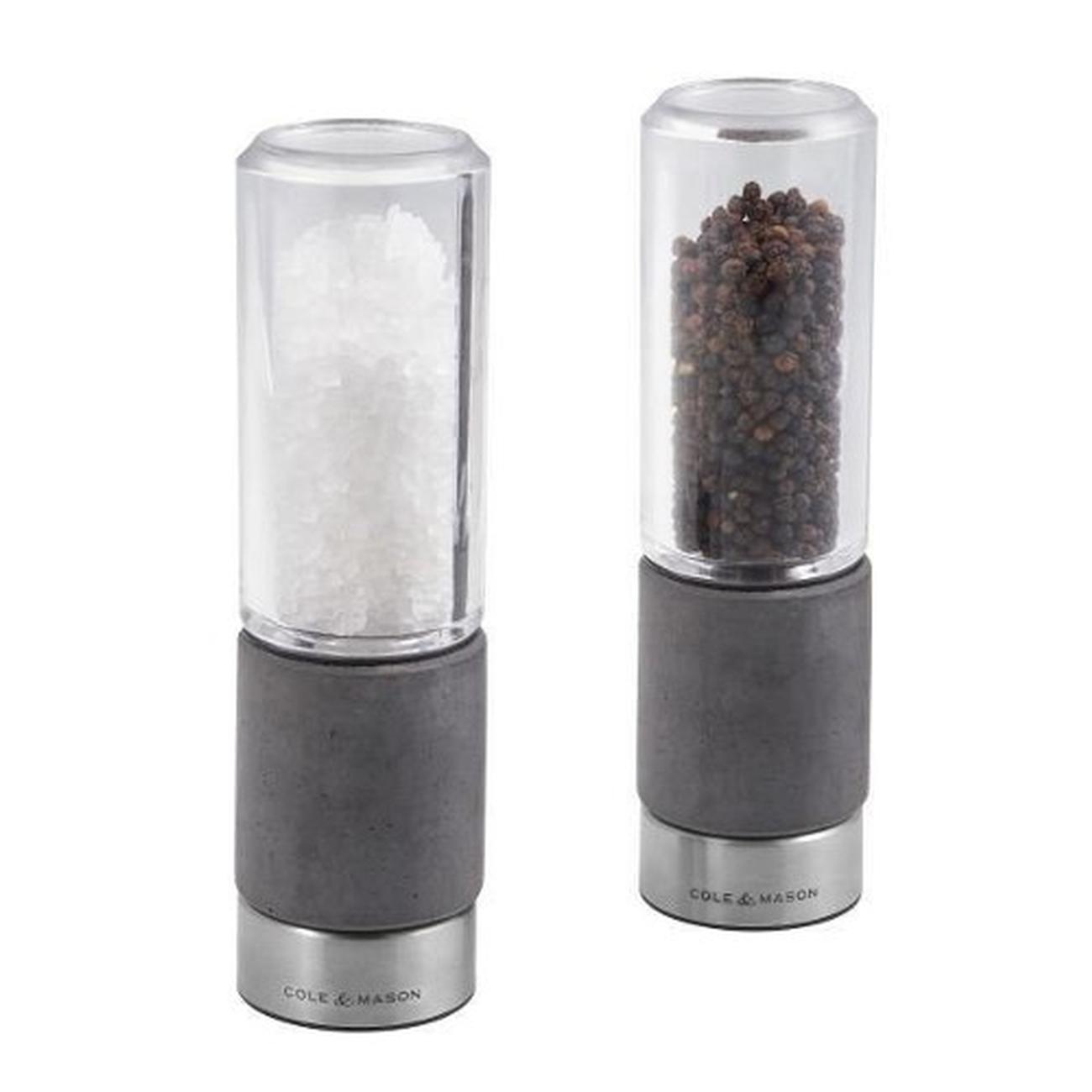 Cole & Mason Regent Concrete Precision Salt & Pepper Mills Set 18cm