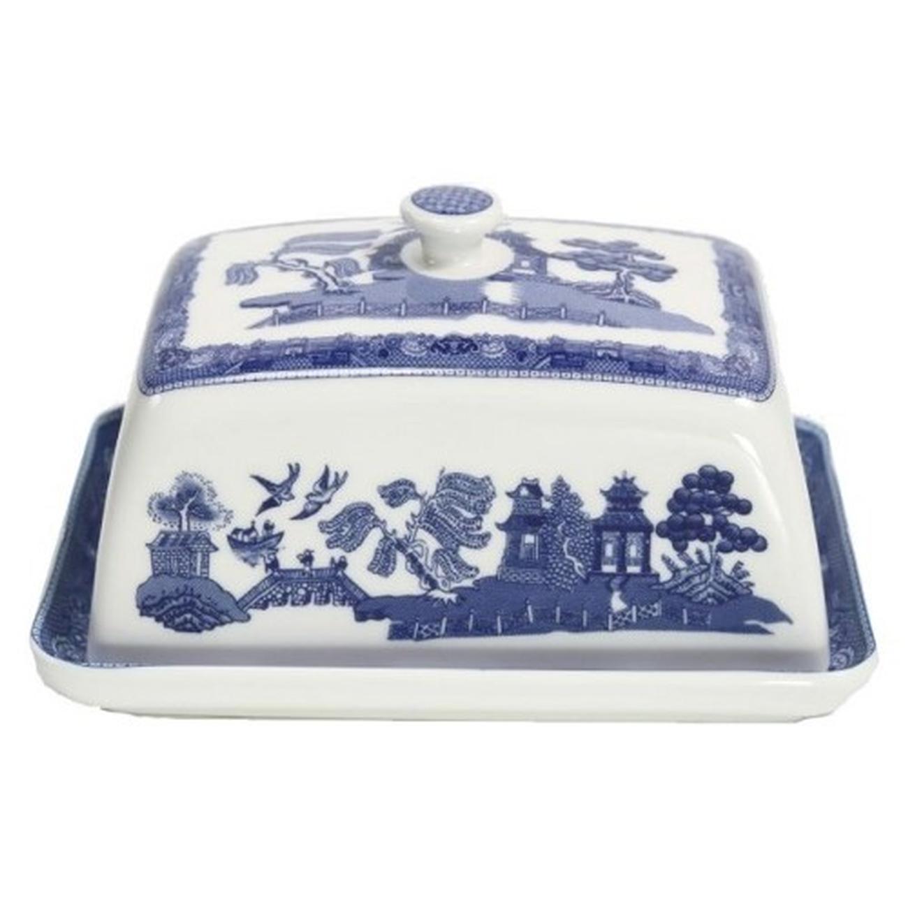 Blue Willow Butter Dish