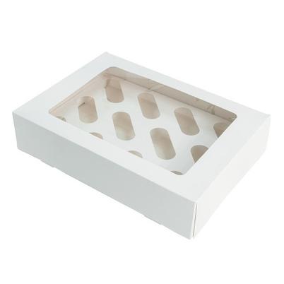 Culpitt White Box with Window for 12 Cupcakes