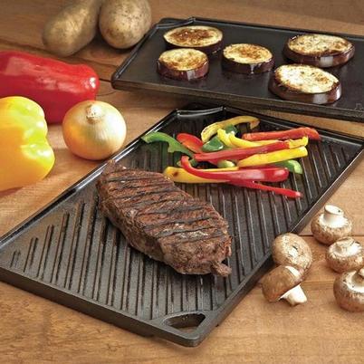 Lodge Cast Iron Double Play Reversible Grill & Griddle