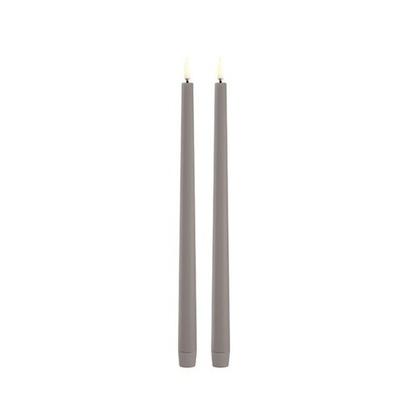 Uyuni Lighting Slim Taper Candle Sandstone Smooth Set of 2
