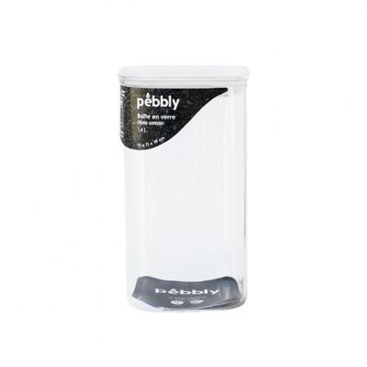 Pebbly Square Glass Container 800ml 