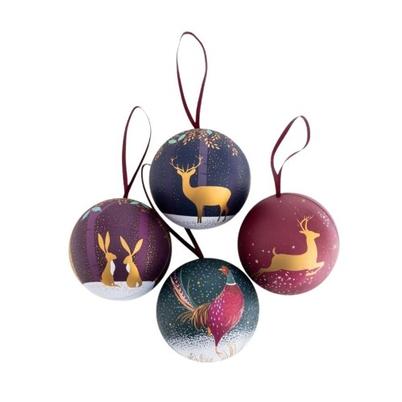 Sarah Miller Christmas Baubles Tin Fillable