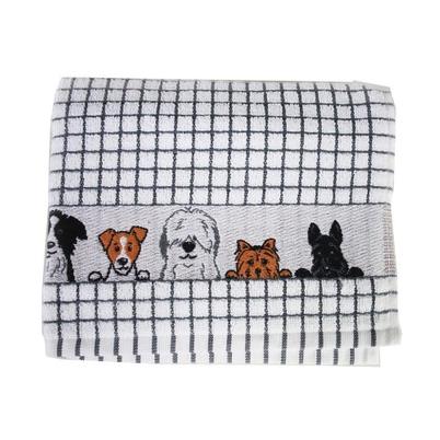 Samuel Lamont Poli Dri Tea Towel Grey Dogs