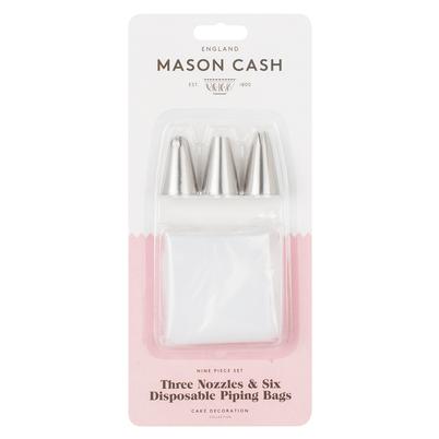 Mason Cash Set of 3 Medium Nozzles & 6 Bags