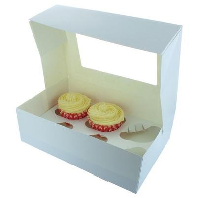 6 or 12 Hole White Cupcake Box 