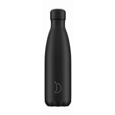 Chilly's 500ml Water Bottle Mono All Black