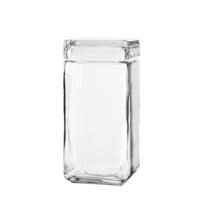 Anchor Hocking Stackable Square Glass Jar 2L