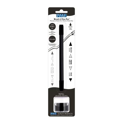 PME Edible Ink Brush & Fine Pen Black