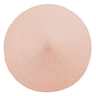 Walton & Co Circular Ribbed Placemat Pink Quartz
