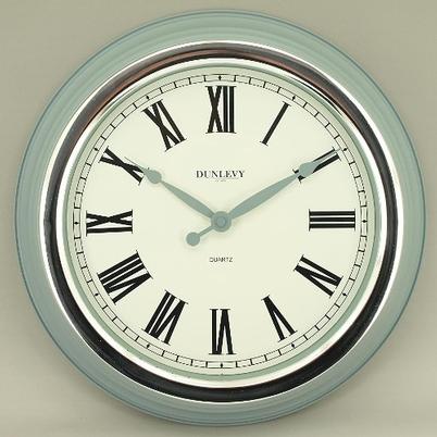 Dunlevy Classic Wall Clock Blue 14in