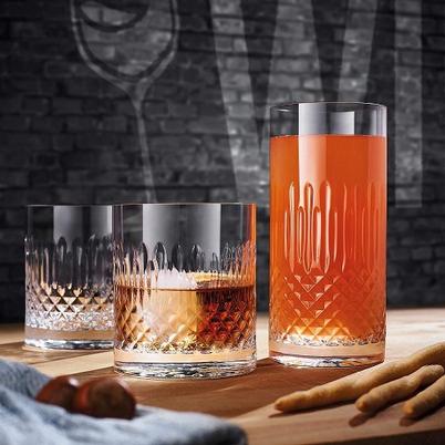 Luigi Bormioli Diamante DOF Whiskey Glass Set of 4