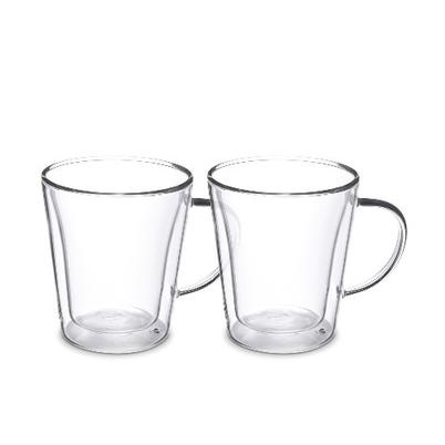 Double-Walled Glass Mugs 2pc Set 270ml