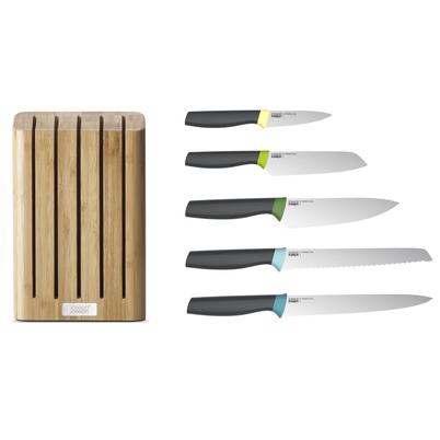 Joseph Joseph Elevate Bamboo Knife Block & Knives Set