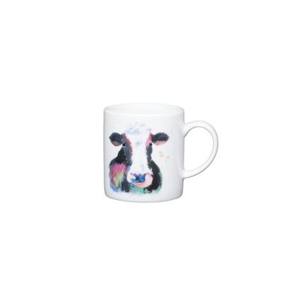 KitchenCraft 80ml Porcelain Watercolour Cow Espresso Cup