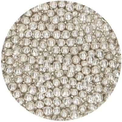 FunCakes Edible Soft Pearls Medium Balls Silver 55g