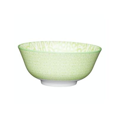 KitchenCraft Green & White Tile Ceramic Bowl