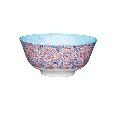 KitchenCraft Blue & Red Mosaic Ceramic Bowl
