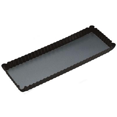 MasterClass Non-Stick Loose Base Rectangular Fluted Flan Tin