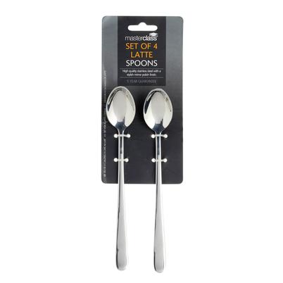 MasterClass Stainless Steel Latte Spoons Set of 4