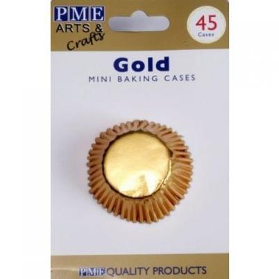 PME 45 Mini Metallic Gold Baking Cases