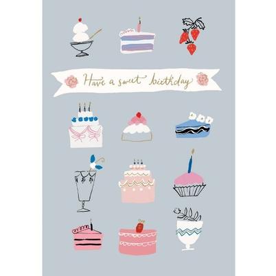Birthday Card - 'Have A Sweet Birthday' Sweet Treats
