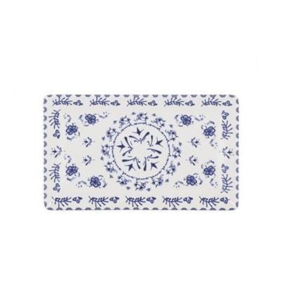 Monaco Blue Floral Rectangular Platter 25x15cm