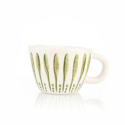Siip Espresso Cup-Green Leaf Dot