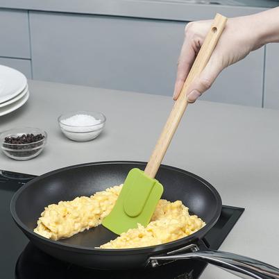 Zeal Silicone Spatula with Wooden Handle
