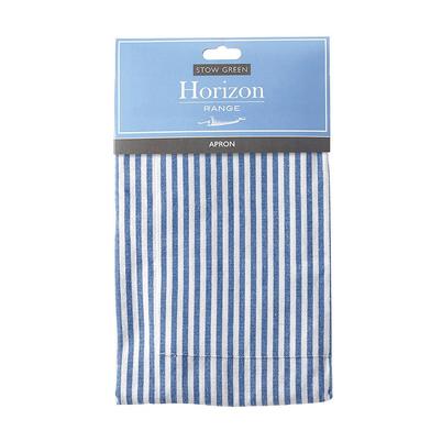 Horizon Cotton Apron Pin Stripe Blue