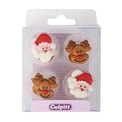 Culpitt Sugar Piping Santa & Rudolph 12pc