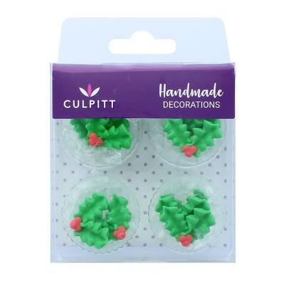 Culpitt Sugar Piping Holly & Berry 12pc