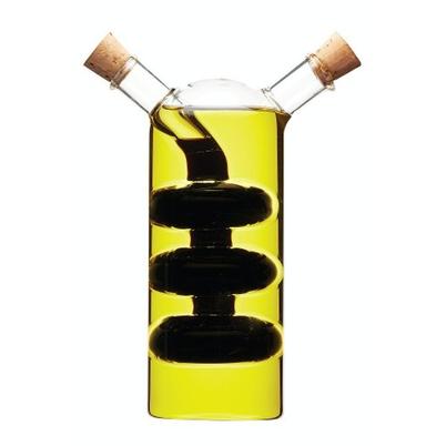 KitchenCraft World of Flavours Italian Glass Dual Oil & Vinegar Cruet Bottle