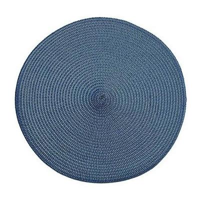 Walton & Co Circular Ribbed Placemat Slate Blue