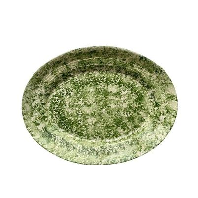 Acquerello Green Spongeware Oval Platter