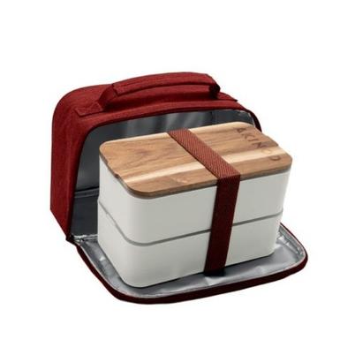 Akinod Bento & Insulated Lunch Bag-White Terracotta