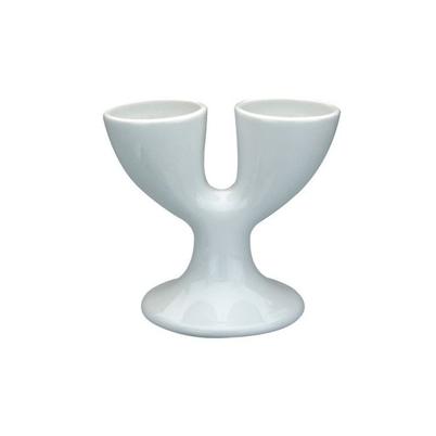 Apollo White Ceramic Double Egg Cup 