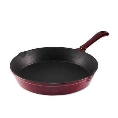 Barbary & Oak Foundry 26cm Round Cast Iron Fry Pan-Red