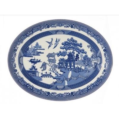Blue Willow Oval Platter 35cm