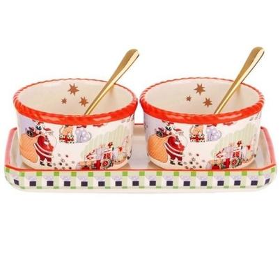 Cath Kidston Christmas Ditsy Condiment Pot Set