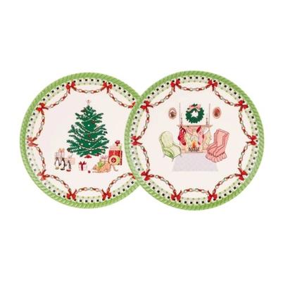 Cath Kidston Christmas Doll's House Side Plates Set of 2