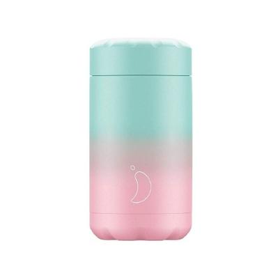 Chilly's Food Pot Pastel Green Pink Gradient 500ml