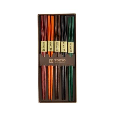 Tokyo Design Studio Twist Colour Chopstick Giftset 5