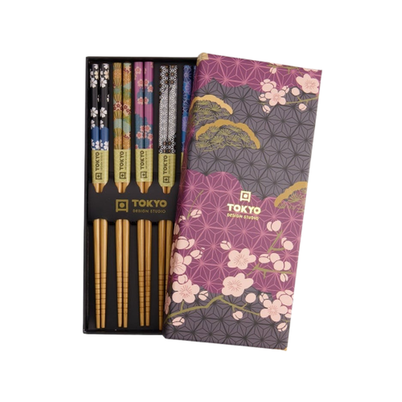 Tokyo Design Studio Flowers Chopstick Giftset 5