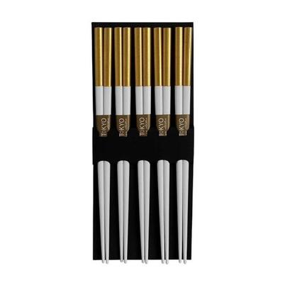 Tokyo Design Studio Gold & White Chopstick Giftset 5