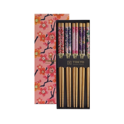 Tokyo Design Studio Sakura Patterns Chopstick Giftset 5